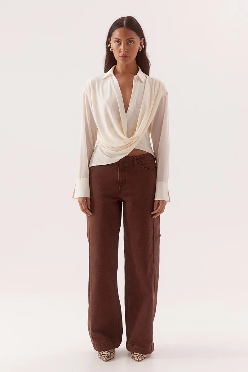 SOVERE | SELEN SHIRT -  CHALK