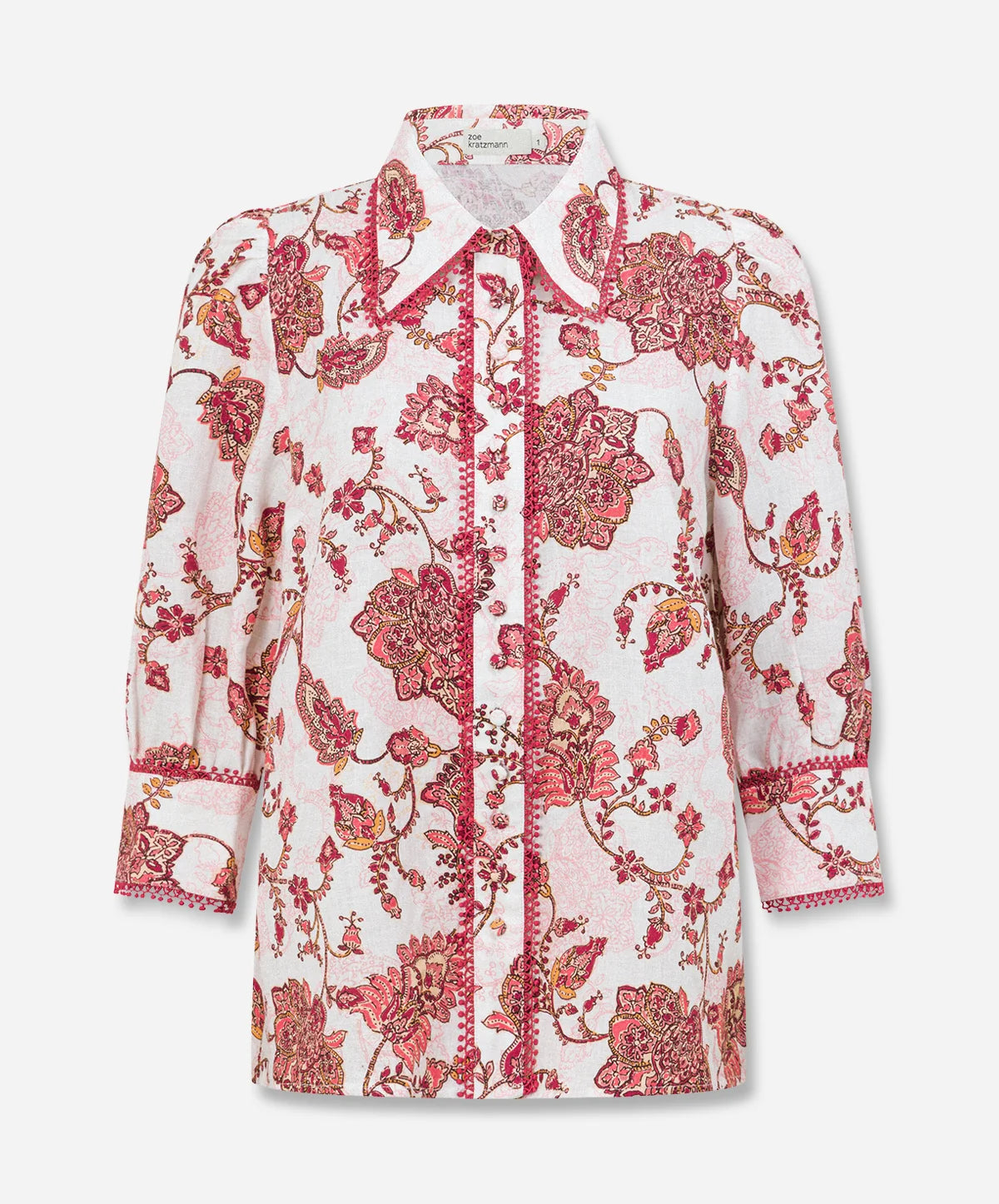 ZOE KRATZMANN | SERENADE TOP - ROSE PAISLEY