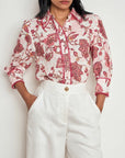 ZOE KRATZMANN | SERENADE TOP - ROSE PAISLEY
