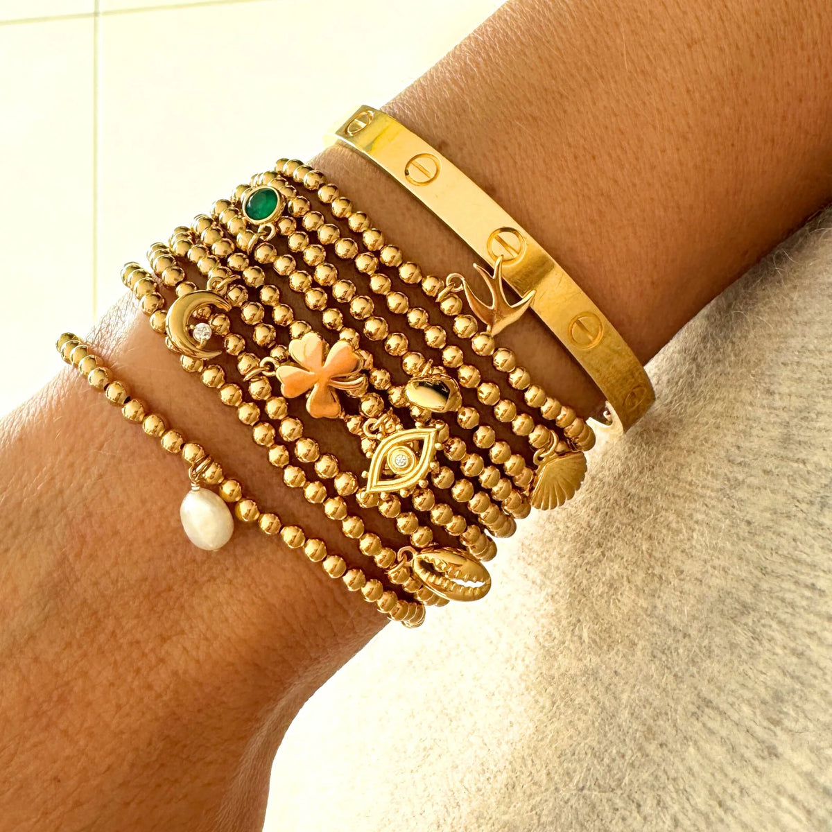 FAIRLEY | CLOVER CHARM BRACELET