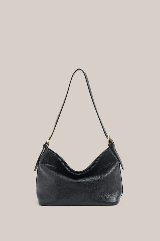 VESTIRSI | EDEN BLACK LEATHER SHOULDER BAG