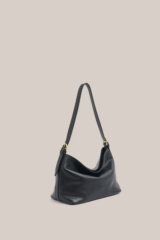 VESTIRSI | EDEN BLACK LEATHER SHOULDER BAG