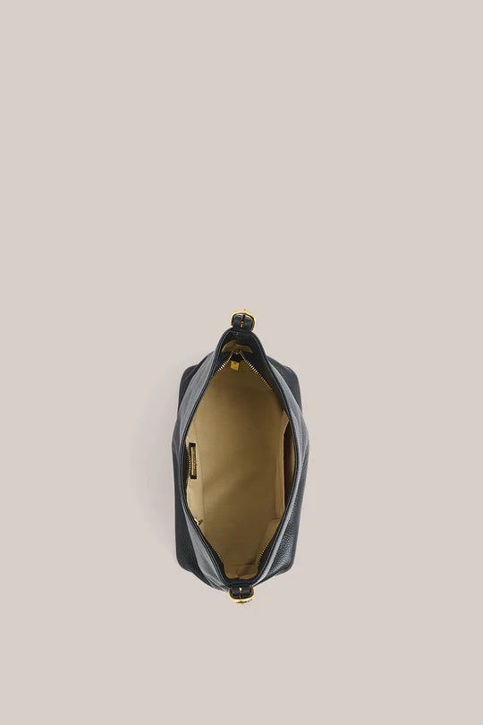 VESTIRSI | EDEN BLACK LEATHER SHOULDER BAG