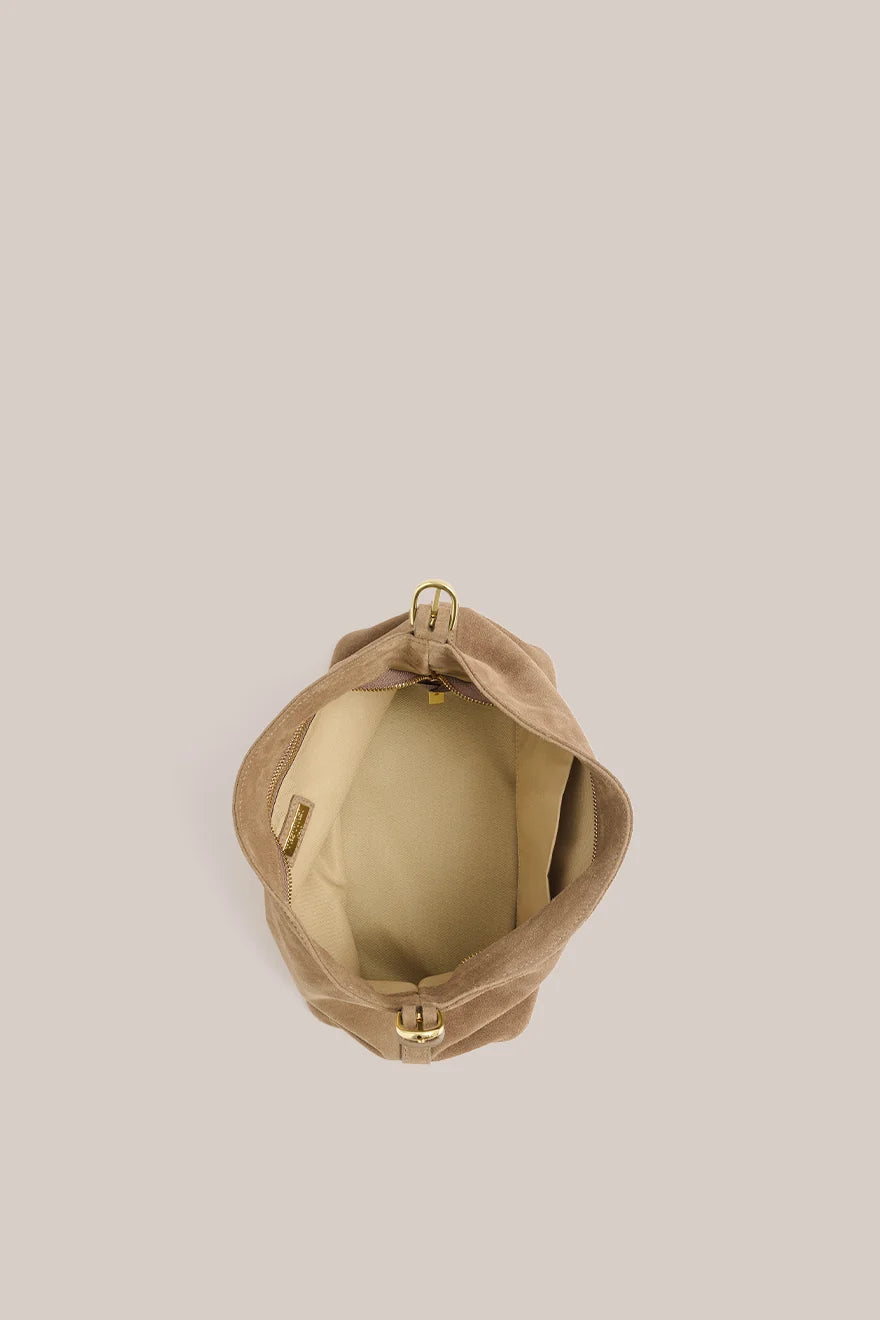 VESTIRSI | EDEN BROWN SUEDE SHOULDER BAG