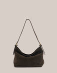 VESTIRSI | EDEN DARK CHOCOLATE SUEDE SHOULDER BAG