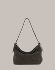 VESTIRSI | EDEN DARK CHOCOLATE SUEDE SHOULDER BAG