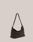 VESTIRSI | EDEN DARK CHOCOLATE SUEDE SHOULDER BAG