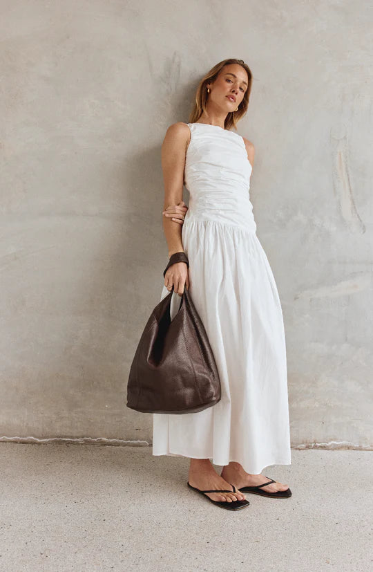 VESTIRSI | SCARLETT 2.0 - DARK CHOC CHOCOLATE LEATHER HOBO