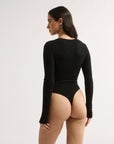 PRIMI | NOLA HENLEY L/S BODYSUIT - BLACK