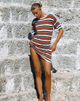ZULU & ZEPHYR | BOLD STRIPE T-SHIRT KNIT DRESS
