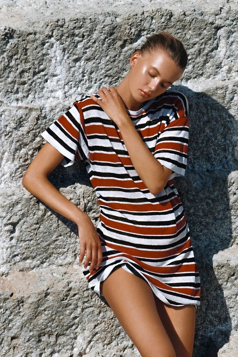 ZULU &amp; ZEPHYR | BOLD STRIPE T-SHIRT KNIT DRESS