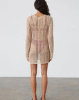 ZULU & ZEPHYR | NATURAL LATTICE KNIT DRESS