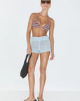 ZULU & ZEPHYR | LIGHT BLUE CROCHET KNIT SHORTS