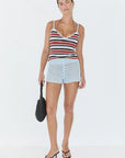 ZULU & ZEPHYR | LIGHT BLUE CROCHET KNIT SHORTS
