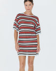 ZULU & ZEPHYR | BOLD STRIPE T-SHIRT KNIT DRESS