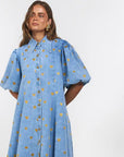 LA BOHEME GIRLS | PEYTON MIDI DRESS - DENIM HEARTS