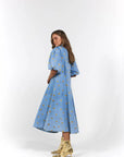 LA BOHEME GIRLS | PEYTON MIDI DRESS - DENIM HEARTS