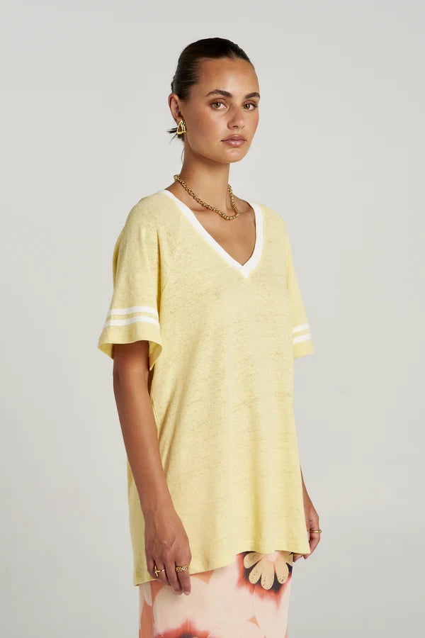 SUMMI SUMMI | V NECK TEE - BUTTER