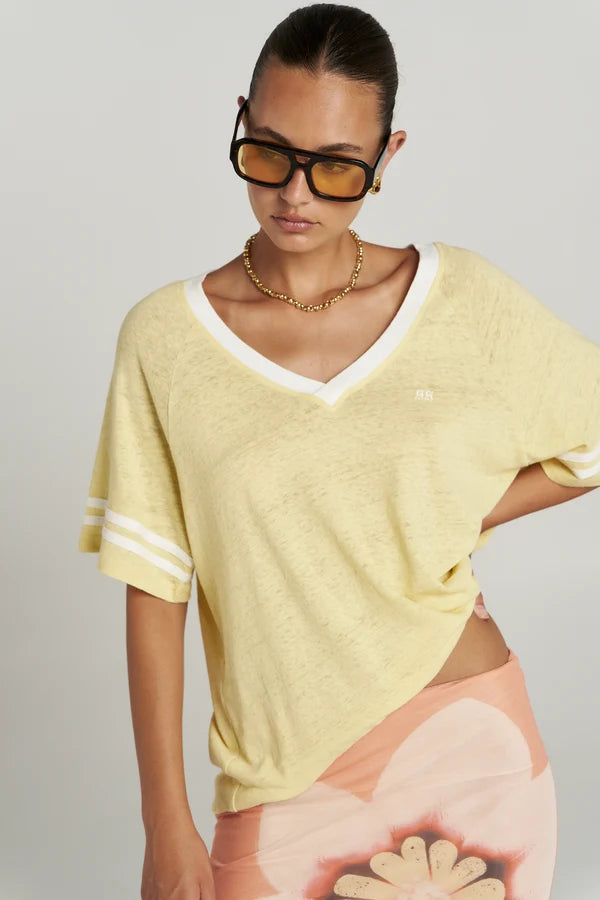 SUMMI SUMMI | V NECK TEE - BUTTER
