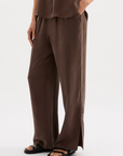 NUDE LUCY | DARA CUPRO PANT - CHOCOLATE
