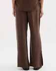 NUDE LUCY | DARA CUPRO PANT - CHOCOLATE