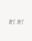BY CHARLOTTE | FOREVER MORE BOW STUD EARRINGS - SILVER