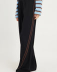 ENA PELLY | VALENTINA STRIPE PANT - BLACK / BROWN