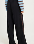 ENA PELLY | VALENTINA STRIPE PANT - BLACK / BROWN