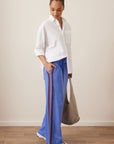 CERES LIFE | GIGI WIDE LEG TRACKPANT - VINTAGE BLUE