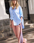 CERES LIFE | GIGI WIDE LEG TRACKPANT - PINK CLAY