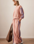 CERES LIFE | GIGI WIDE LEG TRACKPANT - PINK CLAY