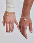 BY CHARLOTTE | GOLD CRYSTAL LOTUS HEART PADLOCK RING