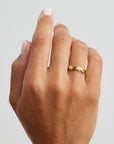 BY CHARLOTTE | GOLD CONNECTED HEARTS RING