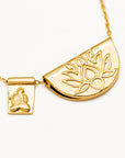 BY CHARLOTTE | 18K GOLD VERMEIL LOTUS & LITTLE BUDDAH NECKLACE