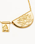 BY CHARLOTTE | LOTUS & LITTLE BUDDAH NECKLACE