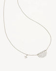 BY CHARLOTTE | LIVE IN LIGHT LOTUS NECKLACE - SILVER