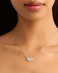 BY CHARLOTTE | LIVE IN LIGHT LOTUS NECKLACE - SILVER