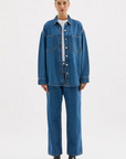 NUDE LUCY | ORGANIC DENIM OVERSHIRT - ROYAL BLUE