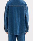 NUDE LUCY | ORGANIC DENIM OVERSHIRT - ROYAL BLUE
