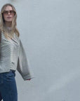 CERES LIFE | BEAU LONG SLEEVE SLOUCHY TEE - HERITAGE NAVY / BUTTER / STONE STRIPE