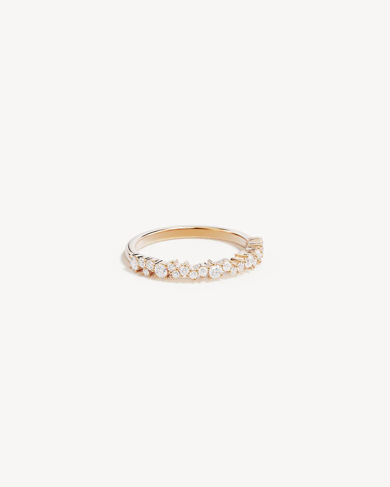 BY CHARLOTTE | CRYSTAL DUST FINE RING GOLD - SIZE 8