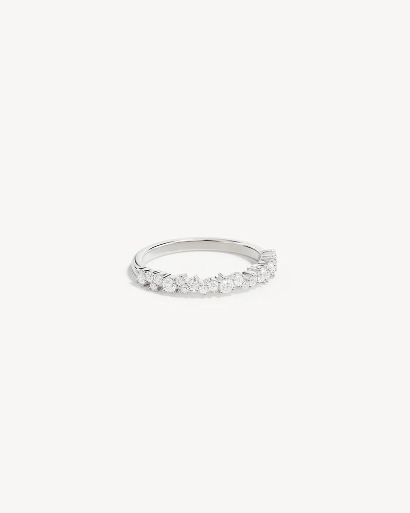BY CHARLOTTE | CRYSTAL FINE DUST RING - SILVER / SIZE 8