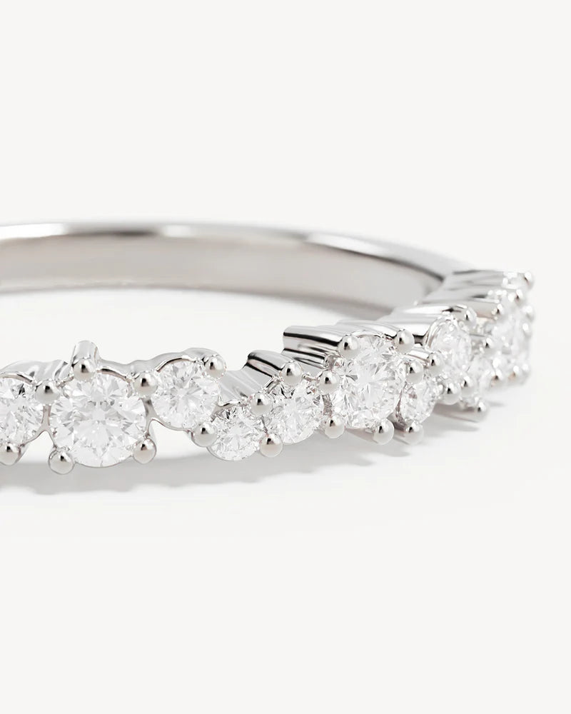 BY CHARLOTTE | CRYSTAL FINE DUST RING - SILVER / SIZE 8