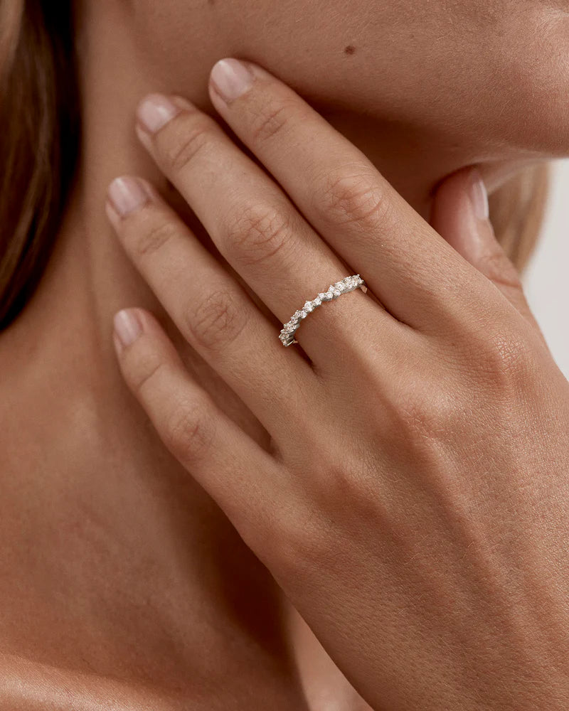 BY CHARLOTTE | CRYSTAL FINE DUST RING - SILVER / SIZE 8