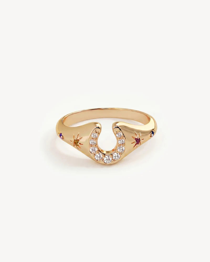 BY CHARLOTTE | LUCKY HORSESHOE RING - 8
