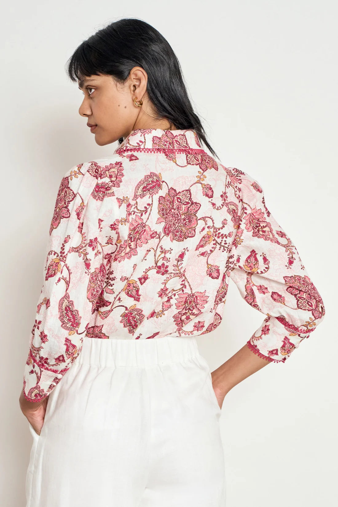ZOE KRATZMANN | SERENADE TOP - ROSE PAISLEY