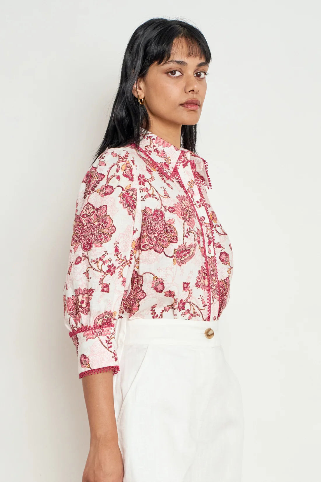 ZOE KRATZMANN | SERENADE TOP - ROSE PAISLEY