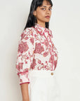 ZOE KRATZMANN | SERENADE TOP - ROSE PAISLEY