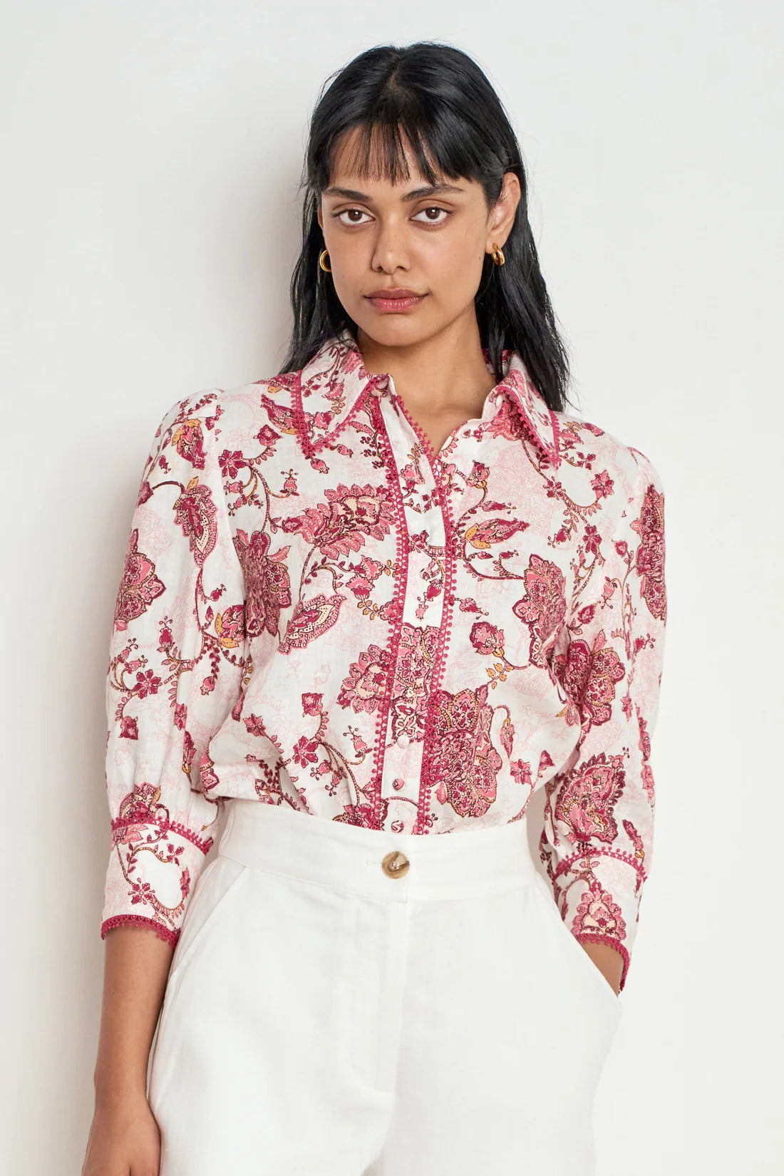 ZOE KRATZMANN | SERENADE TOP - ROSE PAISLEY
