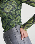 SUMMI SUMMI | MESH LS ROUCHED SKIVVY - VIPER